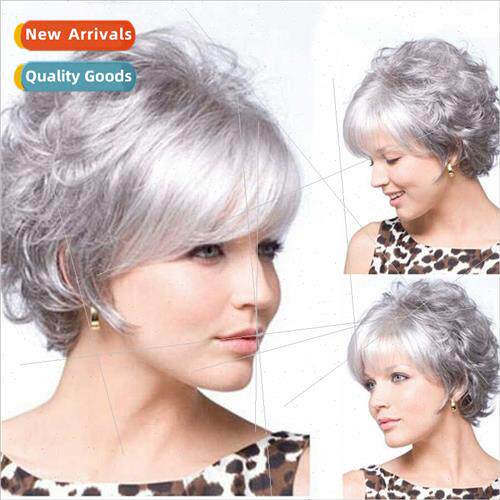 Europe whe wigs synthetic fiber high temperature silk silver