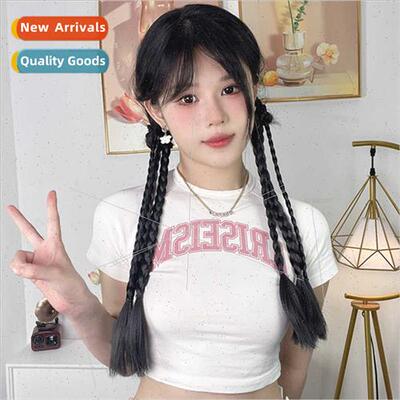 Ponytail wig female simulation hair boxing braid braided twi