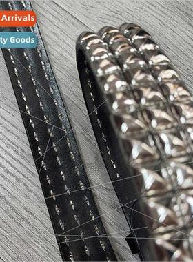 Three rows pagoda claw studs Men women belts handmade belts