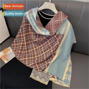 Faux cashmere scarf female winter high-level sense Korean  h