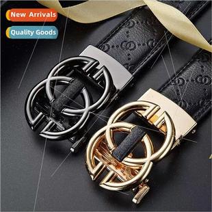 alloy automatic belt men embossed new cowhide Belt buckle