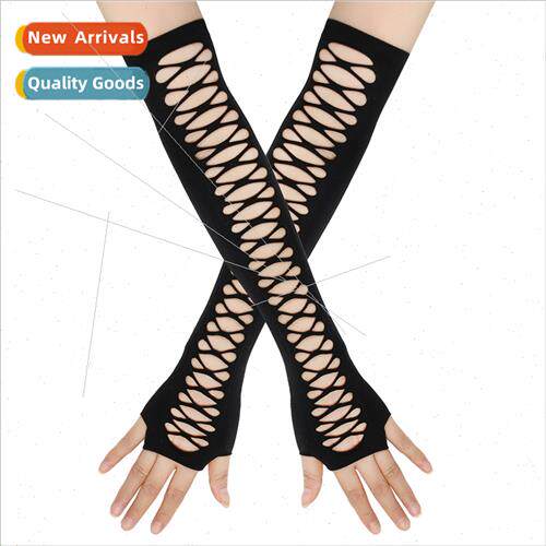 Mid-length broken gloves hollow cross mesh stch gloves cos a