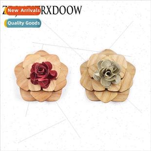 Wooden Corsage Brooch High-grade Vintage Su Clothing Accesso