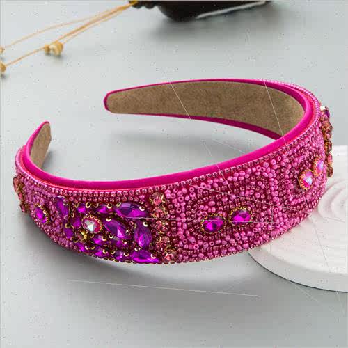 Hair bands Europe new tide niche super flash colorful diamon