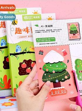 Children fun paper cutting pasting painting 3-6 years old sc