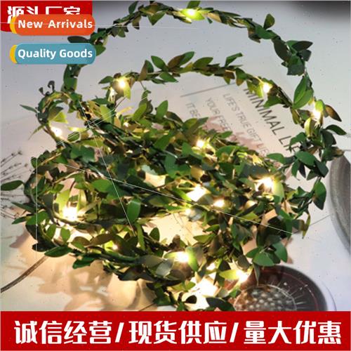 New LED green rattan copper wire string lights DIY simulatio