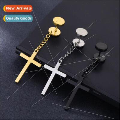 Earrings fashion Korean star cross personalized pendant dumb