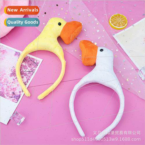 Cute quirky duck headband new outside band wide edge pressur
