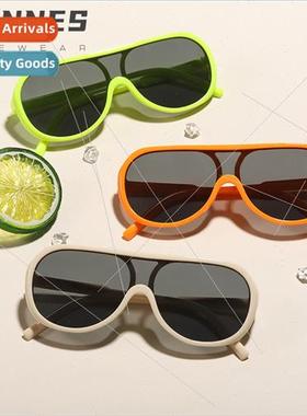 2023 amese children sunglasses large frame ins Europe candy