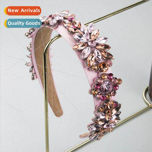 Hair bands fashion baroque shiny colorful glass diamond head