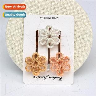 bow hair accessories Korea students mesh clips ban wire