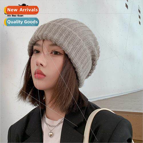 Winter warm wool cap Korean  fashion big head circumference