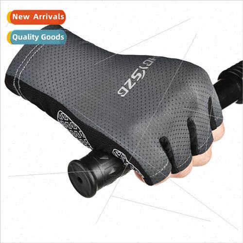 Cycling gloves men women elastic sunscreen anti-slip half fi