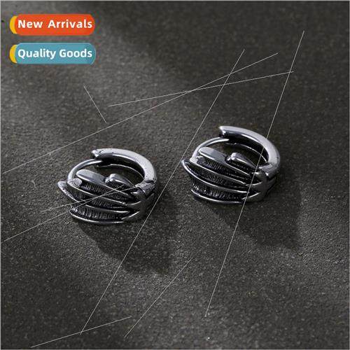 Europe new ear buckle earrings tanium steel stainless steel