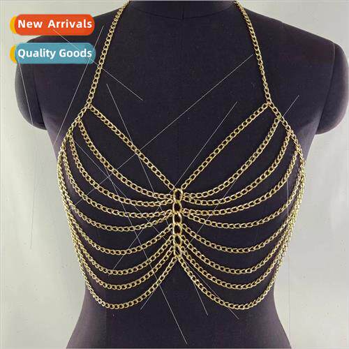 MW3229 Europe vest simple multiple metal chain combination n