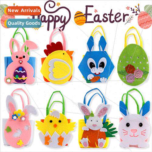 New Easter Tote Basket Bunny Egg Chick Candy Bags DIY Creati