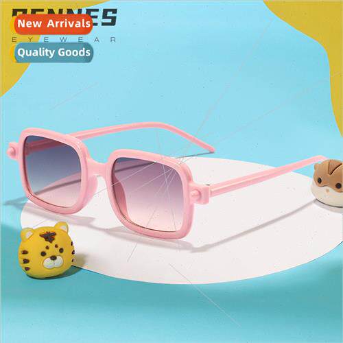 Retro square frame children sunglasses Europe Korean boys gi