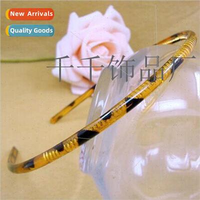 0.5cm bow hair band Spray-painted hairpin in turtle color No