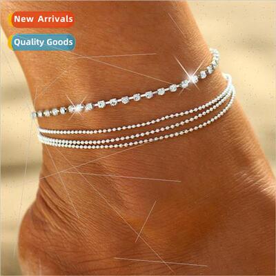 Europe Summer Beach Cheap Claw Diamond Ankle Jewelry Women M