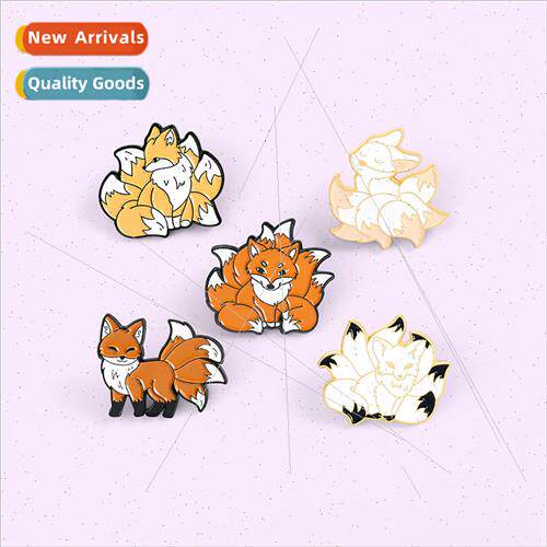 Brooch crimped fox cute individual packaging alloy advertisi