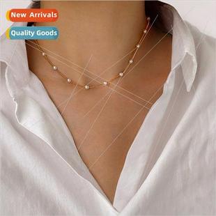 Europe fashion pearl collarbone chain choker jewelry accesso