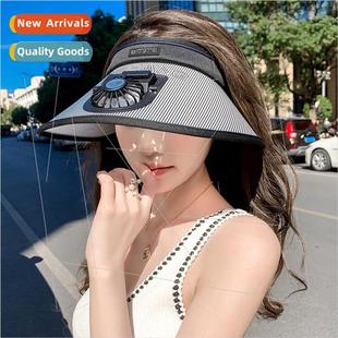 beach duck fan sunscreen outdoor hat top hollow new 2023