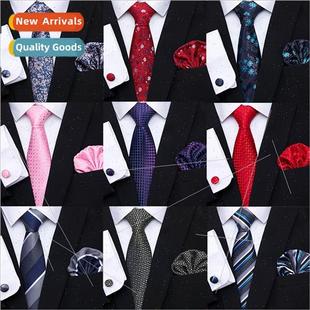 jacquard 7.5cm tie Korea scarf floral pocket casual