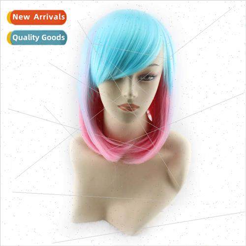 Europe new wig COS Lola gradient haircosplay short curly hai