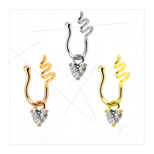 Europe Heart Nose Ring Eyes Five Star Snake Nose Staple Nasa