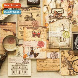 Burning book page material paper vintage ins alphabet handbo