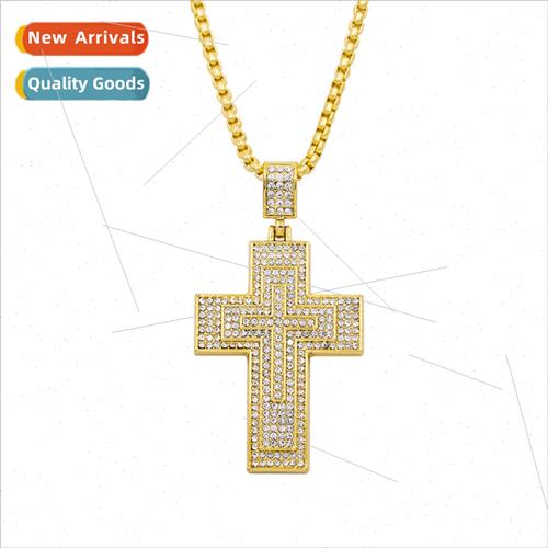 Europe set Egyptian ankh rhinestone cross pendant necklace n