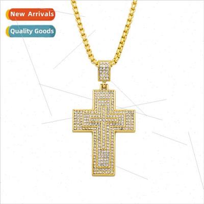 Europe set Egyptian ankh rhinestone cross pendant necklace n