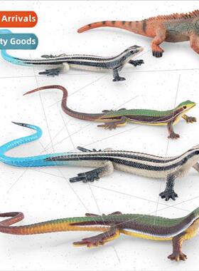 Solid wild reptile lizard model blue lizard boy children sci