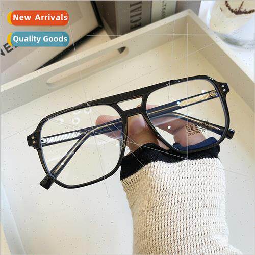 Fashion hipster aviator toadstool TR90 black large frame men