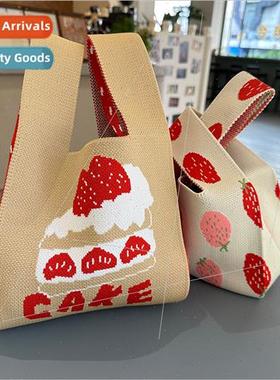 Korean  cartoon wind strawberry large-capacy small bag femal