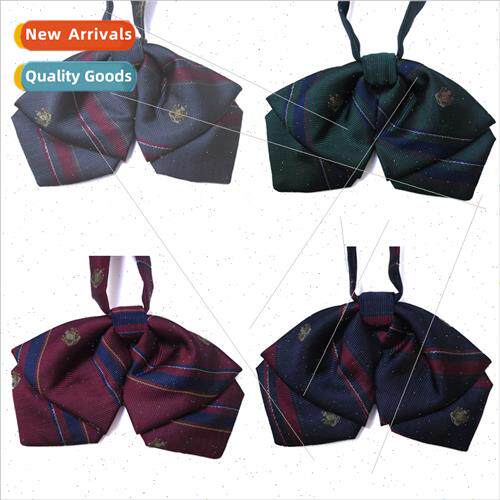 Student JK Unim Bow Tie Crown Royal Stripe Bow Tie Cute Jacq