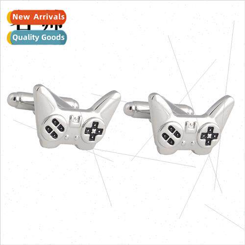 Black oil drip enamel enamel cufflinks fun gamepad cufflinks
