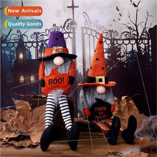Long Legs Pumpkin New Bow Gnome Halloween Doll 2022 Faceless