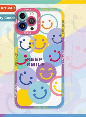 Colorful smiley phone case 适用iphone14 transparent case app