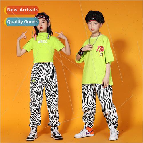 Girls Set Dance  Dress Clothes Children Hip Hop Su Female Pe