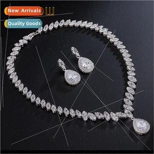 AAA zirconia set Bridal wedding accessories dinner party ear