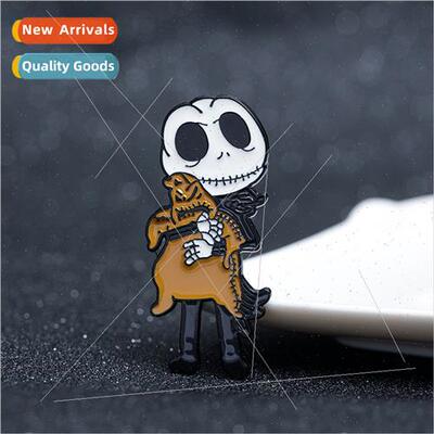 new creative personalized oil drop brooch skull  zinc alloy
