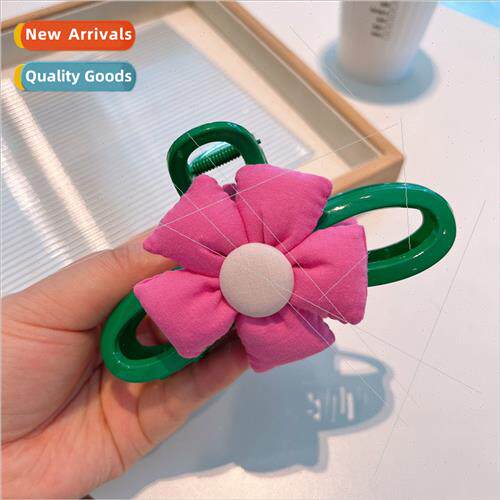 Korea new flowers green hair grab versatile back head grab c