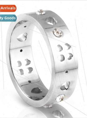 Koreains new four-leaf clover love simple hollow set diamond