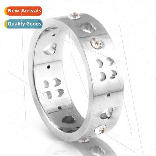 Koreains new four-leaf clover love simple hollow set diamond