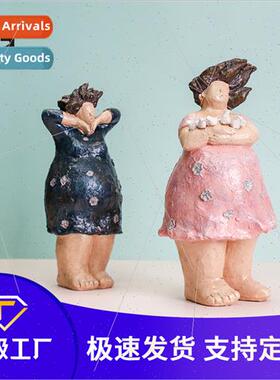 Fat Woman Yoga Art Statue ght xury Resin Crafts ving Room Or