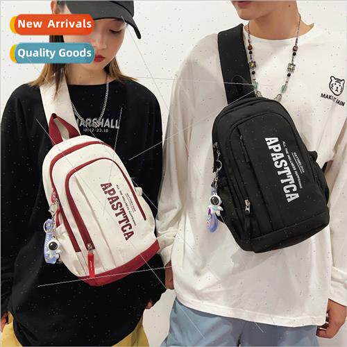 Large capacy chest bag male tide college single shoulder bag