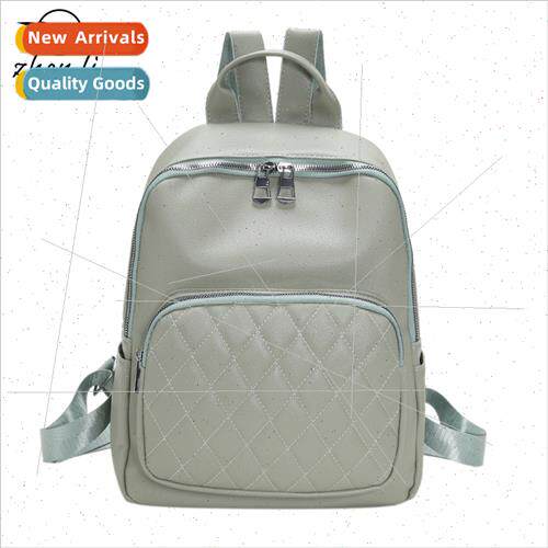 pu diamond lattice embroidery line ladies shoulder bag ins b