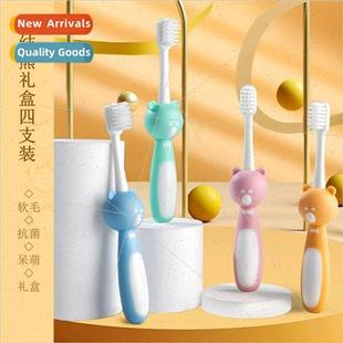 Soft Bear Toothbrush Bristle Children Set 4pcs Tie Bow