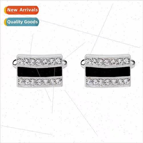 New fashion rectangular diamond cufflinks men shirt business